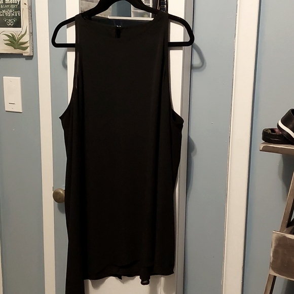 Ricki's Tops - Black semi sheer dress top 2xl